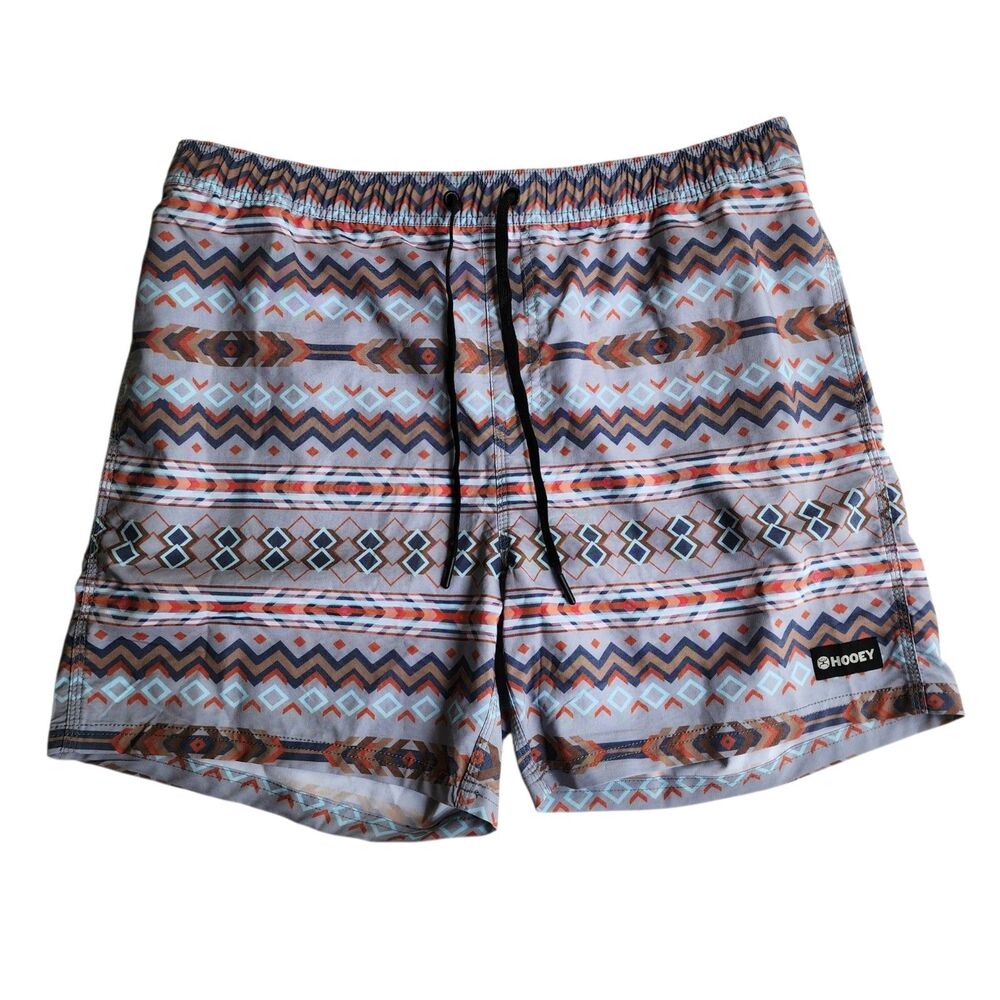 ​Hooey Men's Swim Trunks Shorts Size XXL Aztec Pattern Elastic Waist Boardshorts